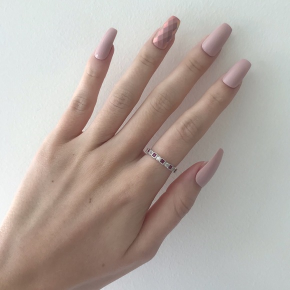 Sterling Silver Ruby Stackable Eternity Band Ring